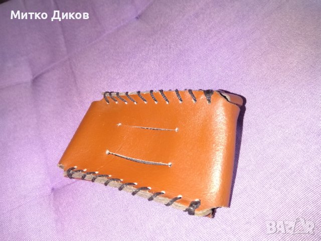 Калъвче за цигари и запалка естествена кожа за кръста за колан Монте Карло Давидоф 110х65х25мм, снимка 5 - Табакери - 41772920