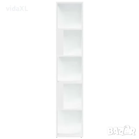 vidaXL Ъглов шкаф, бял, 33x33x164,5 см, инженерно дърво, снимка 4 - Шкафове - 56147850