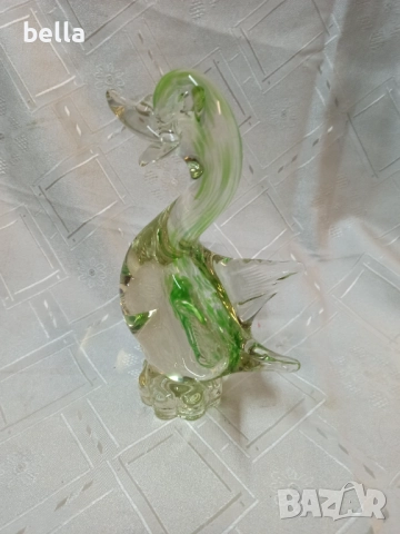 Масивна стъклена фигура Мурано във формата на патица отличен декор за дома или като преспапие, снимка 5 - Антикварни и старинни предмети - 52503338