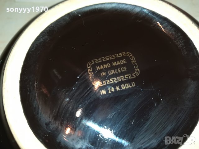 hand made in 24k gold in greece-пепелник 11см керамика 1103232002, снимка 15 - Антикварни и старинни предмети - 39965110