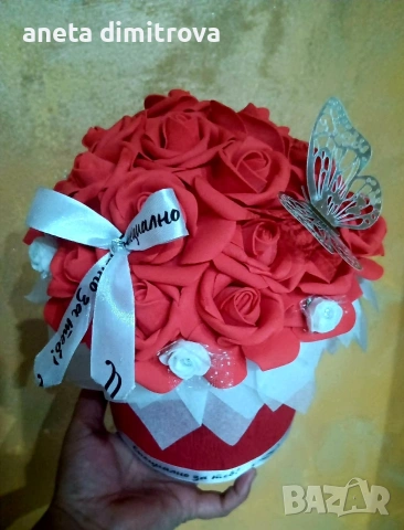 Ръчно изработени букети , снимка 13 - Изкуствени цветя - 53144666