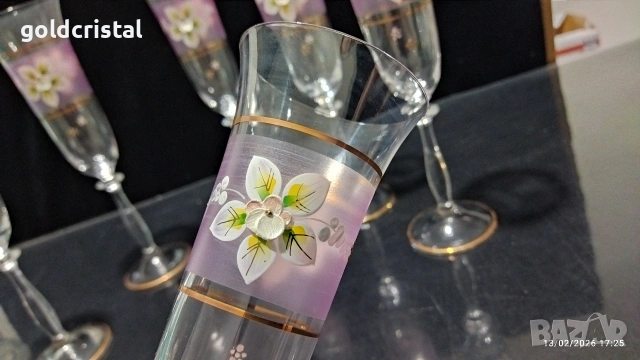 кристални чаши Бохемия Чехословакия , снимка 5 - Антикварни и старинни предмети - 27890289