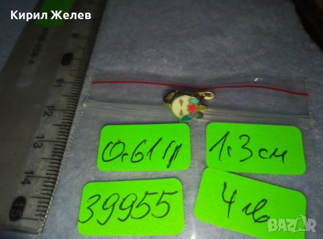 ИЗЯЩНА АНГЛИЙСКА СРЕБЪРНА ВИНТИДЖ АРТ ОБЕЦА СРЕБРО 925 с ЦВЕТЕН КЛЕТЪЧЕН ЕМАЙЛ РЪЧНА ИЗРАБОТКА 39955, снимка 8 - Обеци - 42475930