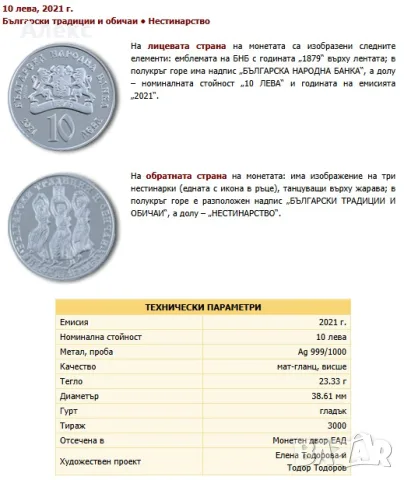 Монета Нестинарство 
