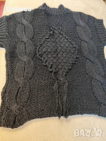 Вълнено дамско елече, снимка 3 - Елеци - 47479162