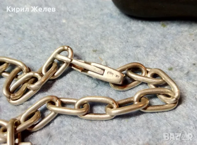 GUCCI Made in Italy СТИЛНА БУТИКОВА СРЕБЪРНА ГРИВНА сАРТ ВИСУЛКА СРЕБРО 925 на МОДНА КЪЩА ГУЧИ 47892, снимка 7 - Гривни - 49247649