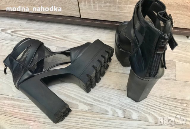 Секси черни обувки MDE на платформа с ток, снимка 7 - Други - 35752418