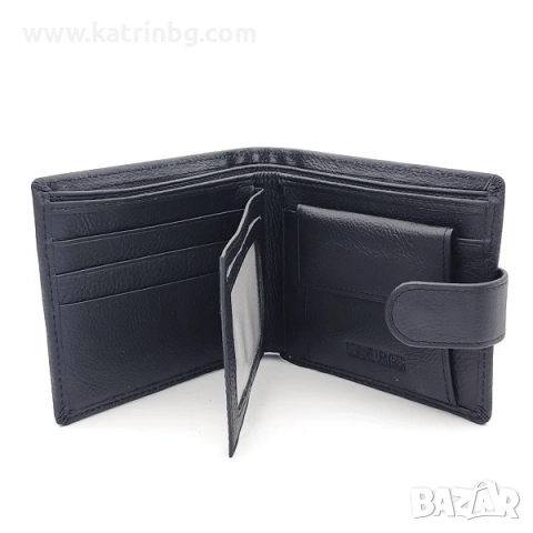 Мъжки портфейл и колан-Подаръчен комплект в черно, снимка 2 - Подаръци за мъже - 52415018