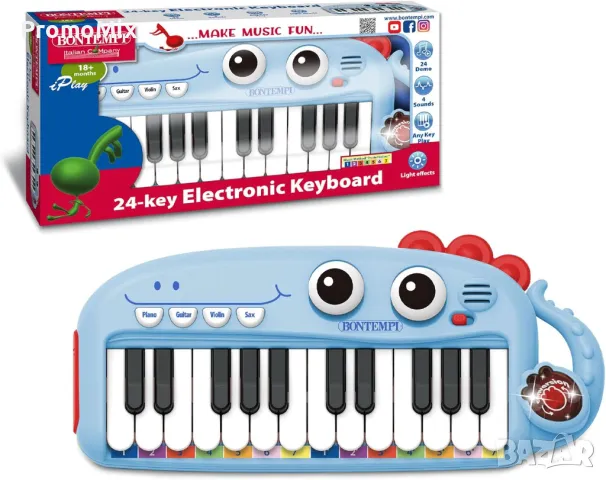 Детски синтезатор Bontempi 12 2430 24 клавиша Електронна клавиатура детска музикална играчка, снимка 2 - Други - 47546769
