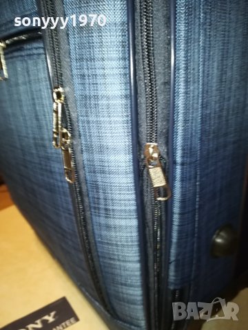 ТРИ КУФАРА В СИН ИЛИ ЧЕРВЕН ДЕНИМ 2608231707, снимка 9 - Куфари - 41974193