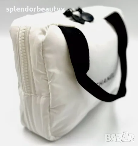 Chanel Mini Boston,козметична чанта, Бяла Чанта за грим, несесер, снимка 5 - Чанти - 49121119