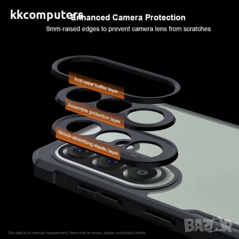 XUNDD Прозрачен Калъф за Samsung S26+ - TPU+Акрил, Airbag, 0.8mm ръбове, Черен, Протектор, снимка 4 - Калъфи, кейсове - 53705683