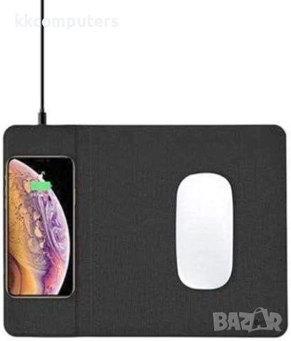 Пад + Wireless /безжично/ зарядно 10W Coteci / Черен / Баркод : 456403 , снимка 2 - Безжични зарядни - 52172658
