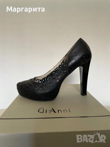 Gi Anni, с рязана естествена кожа. , снимка 2 - Дамски елегантни обувки - 53536978