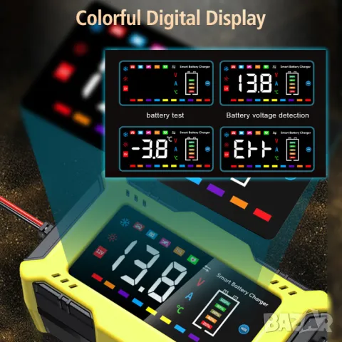 Смарт Импулсно Зарядно за Акумулатори 12v 6A, снимка 11 - Аксесоари и консумативи - 50241018