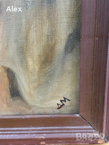Картина масло върху платно, снимка 3 - Антикварни и старинни предмети - 52824917