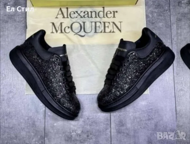 💎Дамски Сникърси Alexander McQueen - Цвят Черно с Камъчета 36 37 38 Цена:66€ Еконт, снимка 11 - Маратонки - 52240813