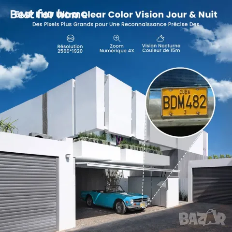 WiFi камера със соларен панел и акумулатор ieGeek ZS-GX4S 5 MP, снимка 3 - Комплекти за видеонаблюдение - 47555749