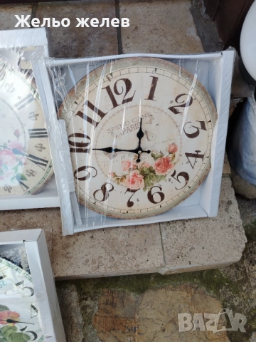 Часовник,30см,метален,винтич цветя 20лв, снимка 7 - Стенни часовници - 39881804