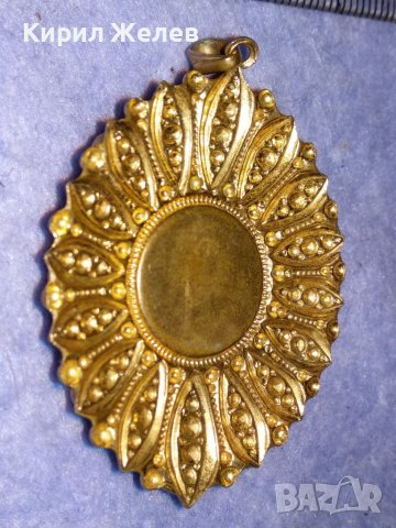 СТАРИННА ПОЗЛАТЕНА БРОНЗОВА КАМЕЯ ВИКТОРИАНСКИ СТИЛ ЮВЕЛИРНА РЪЧНА ИЗРАБОТКА РЕТРО БИЖУ 36462, снимка 2 - Антикварни и старинни предмети - 39944929