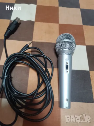 Продавам микрофон -  hama с кабел комплект  , снимка 2 - Микрофони - 49513504