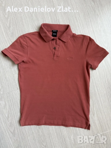 Мъжка поло тениска Hugo Boss Pima Cotton (Керемидено червена)