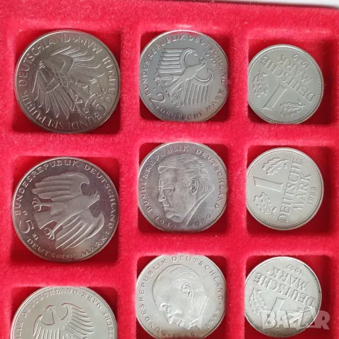 Немски никелови монети с кутия - 26 броя, снимка 2 - Нумизматика и бонистика - 49647472
