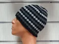 Нова зимна шапка MAREX с плетка на райета, снимка 4