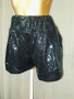 Черни къси панталонки/пола/ с пайети , снимка 2