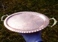 Меден поднос,плато,ръчно кован 36 см. , снимка 3