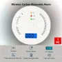 Детектор за въглероден окис, CO аларма с цифров дисплей, звукова аларма 85dB, снимка 1