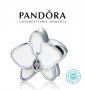 Талисман Pandora Пандора сребро 925 White Orchid. Колекция Amélie, снимка 1 - Гривни - 39557531