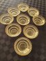 Стари стъклени купички с богата позлата - 9 броя., снимка 7