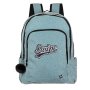 Ученическа раница, с ключодържател  Pon Pon, 31х15х43 см, Синя с брокат, снимка 1