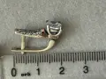 Руски сребърен ажурен комплект обеци и медальон , снимка 8