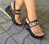 Дамски сандали на платфрма Louis Vuitton код 82, снимка 1 - Сандали - 33779787