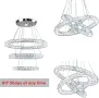 Полилей с LED 3 пръстена и кристални елементи, 50×40×30 см, снимка 6