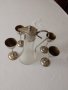1930г АртДеко каничка метал стъкло 4метални чаши, снимка 5
