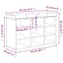 vidaXL Пейка за обувки, дъб сонома, 82x32x50 см, инженерно дърво, снимка 9