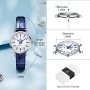 Нов Класически женски часовник Неръждаема Стомана Кожена каишка Подарък, снимка 2