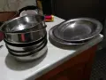 Купички алпака хром 5 броя и чинии алпака хромирани 2 броя нови, снимка 1