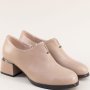 Дамски обувки на ток в бежово , снимка 1 - Дамски обувки на ток - 42270612