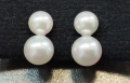 Сребърни обеци с перли и клипс на марката Majorica , снимка 2