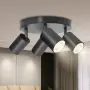 BOYIR LED таванска лампа 4-ка , завъртаща се , за кухня , всекидневна – Черна, снимка 1