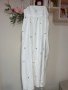 Нова дълга елегантна бяла рокля теменужки 100% памук , снимка 9
