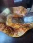 Голям извит стъклен поднос 38 см диаметър, снимка 1