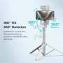Нов Селфи стик и статив за телефон 51", завъртане на 360°, дистанционно, снимка 2