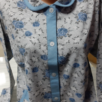 Дамска пижама с дълъг ръкав  с копчета, снимка 4 - Пижами - 30861650