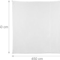 Квадратен сенник тента платнище Relaxdays UV защита навес 4.5х4.5м., снимка 5 - Градински мебели, декорация  - 42377954