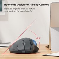 Нова акумулаторна безжична ергономична мишка лесно управление с палец, снимка 5 - Други - 41259876